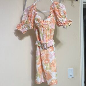Sabo Skirt Pastel Floral Mini Dress